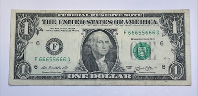 2013 $1 Washington Note  6 of a Kind  Binary (RADAR) Execellent Eye Appeal  FSN