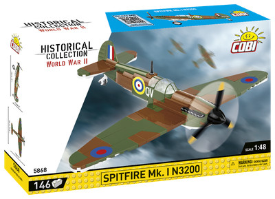 Cobi Toys #5868 Spitfire Mk. I N3200 Fighter - Brand New!