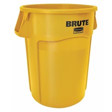 Rubbermaid Commercial Fg264360yel Brute 44 Gal Round Heavy Duty Plastic Can,