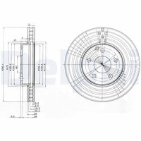 2X Delphi Bremsscheibe BG3755C FüR MERCEDES-BENZ