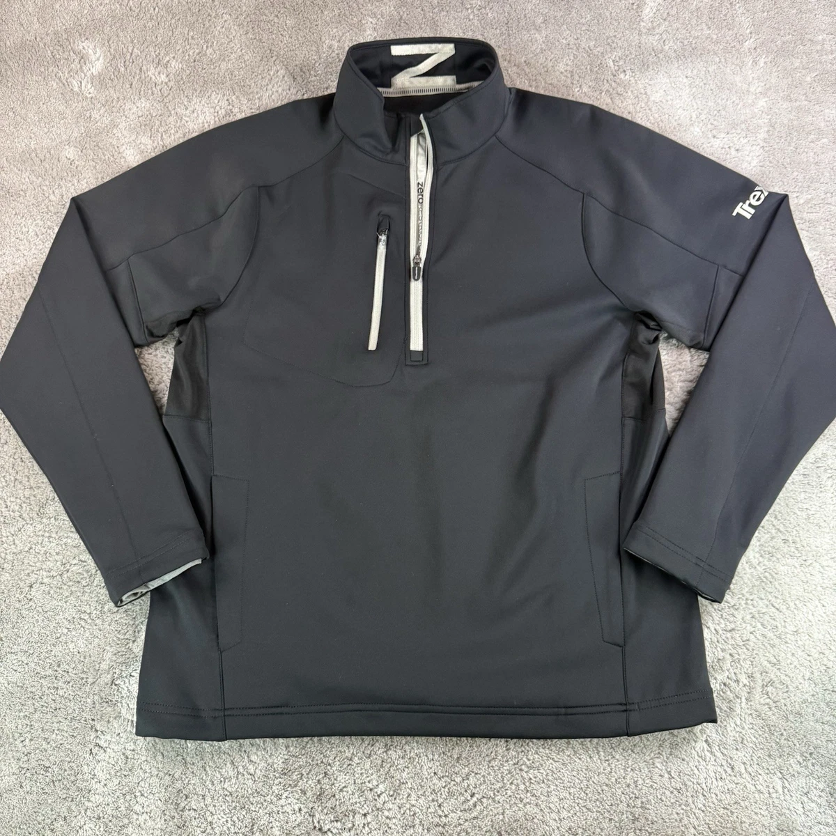 Zero Restriction Power Torque Homme - Demi-manche 1/4 Zip Golf - Rouge/Noir Taille M