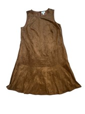 J Crew Women’s Faux Suede Drop Waist Sleeveless Mini Dress Size 0