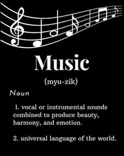 Music Definition Notebook Blank Lined Pages for Writing Song Lyrics