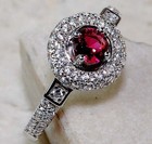 1CT Heat Treated Rubellite Tourmaline 925 Solid Sterling Silver Ring Sz 8 &6-2 — photo 2