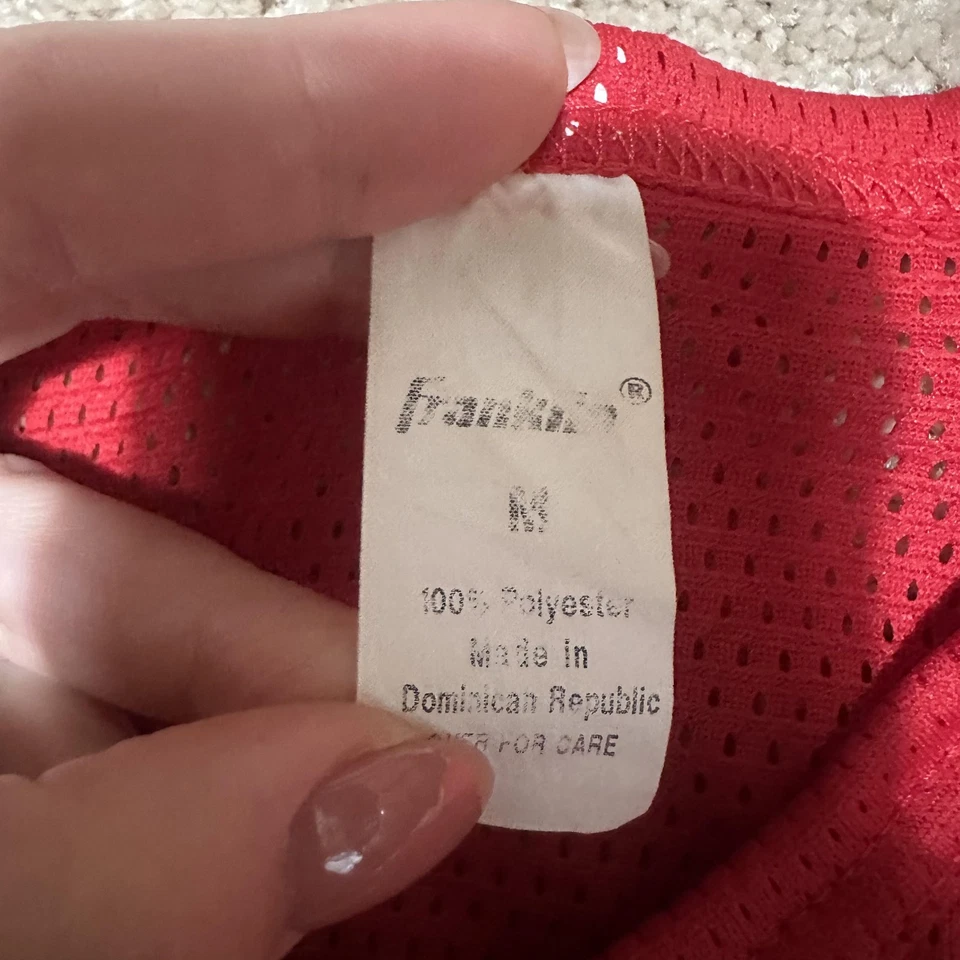 Camiseta Top Camiseta Camiseta Kansas City Chiefs Juvenil Mediana Roja NFL Fútbol Malla Cuello en V Foto 2 de 4