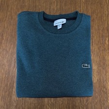 Lacoste Herren Pullover Grün Uni Rundhals Gr...