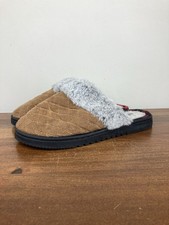 BORN Women s Slippers Brown Faux Fur Slip On Slides Comfort Size Large 9-10
