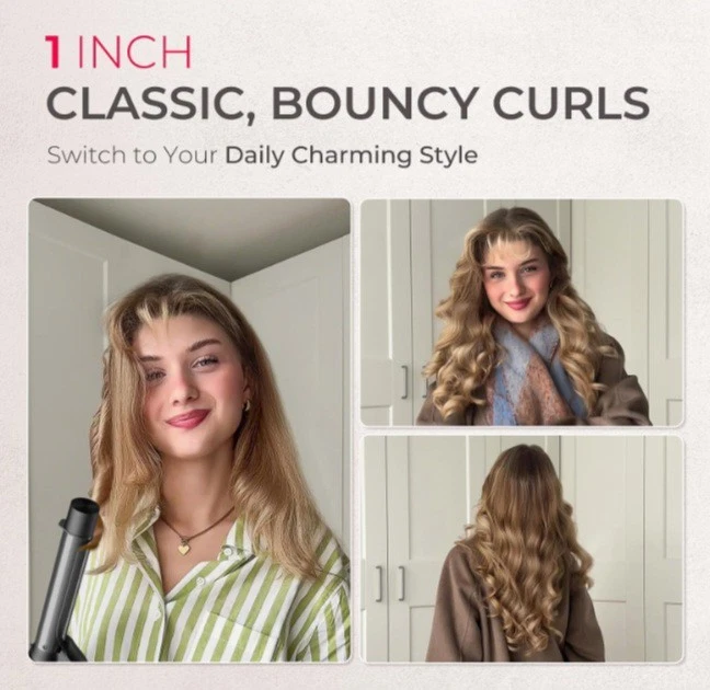 TYMO Curling Iron Set - 3 in 1 Ceramic Hair Curler 1/2, 1, 1 1/2 Inch - Image 4 of 4