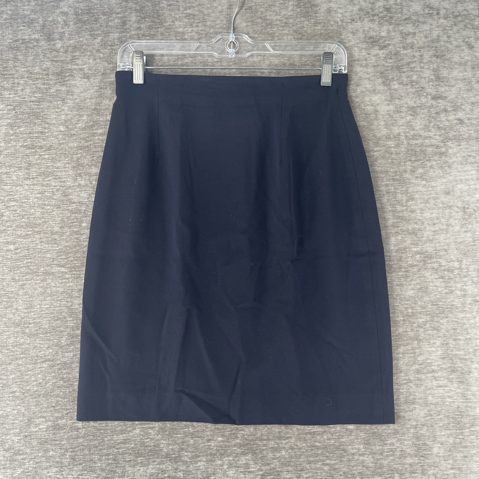 Vintage Ralph Lauren Purple Label Black Wool Pencil Skirt Size 8 Made in USA
