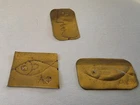 Lot of 3 Alekos Fassianos Tin Prints. Fish Prints signed, Face Print not.