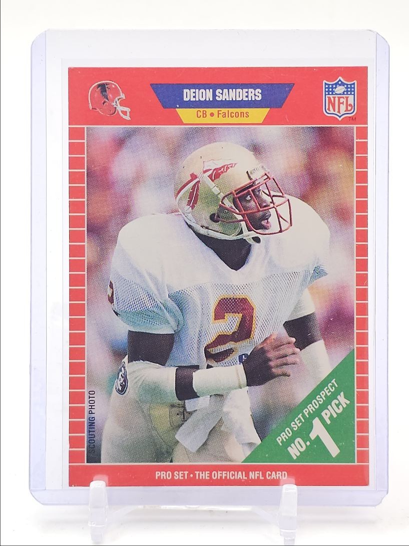 DEION SANDERS 1989 NFL PRO SET PROSPECT ROOKIE FALCONS #486 RC Q3387