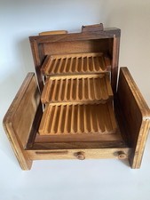 Vintage Wooden Cantilever Cigarette Box - Novelty Looks Like A Radio