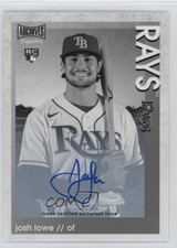 2022 Topps Archives Snapshots Black & White Image 21/25 Josh Lowe #14 Auto 1l0s