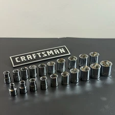 Craftsman 20pc 3/8-inch Drive SAE and Metric, 6pt Socket Chrome Set