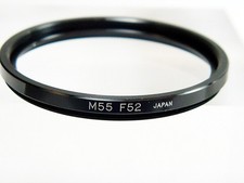 55mm-52mm M55-F52 Step-Down Adapter Ring  Metal  Japan  No box  New  6.95
