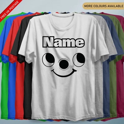 FLUX Smiling Vacuum Personalised T-Shirt – Funny Cleaning Parody Tee Custom Name Top