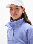 NWT Athleta Girl Microfleece Pullover Bone Size M 8 10 Cozy Recycled Fleece Top — photo 3