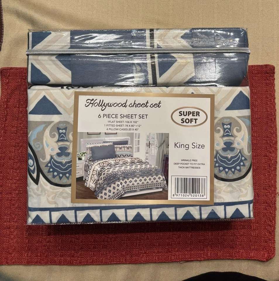 Nuevo Juego de Sábanas Colección Bambú Hotel King Size 6 piezas Bambú 2000 Multicolor Foto 2 de 2