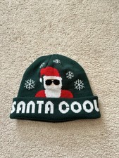 Kids Christmas Holiday Santa Cool Knit Hat Beanie Unisex