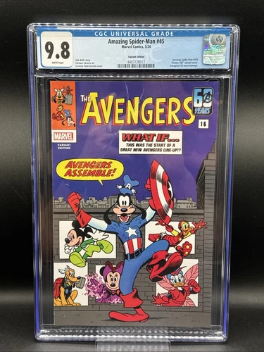 Amazing Spider-Man #45 CGC 9.8 (2024) Disney Variant ~ Avengers #16 Homage
