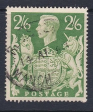 1942 GVI 2/6d GREEN USED SG476b 