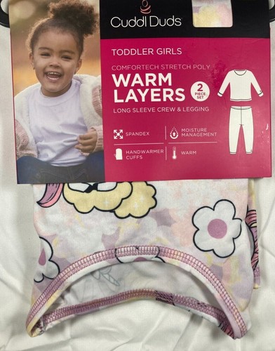 NWT Toddler Girls Cuddl Duds Thermal Warm Layers 2-Piece Set fabrics & prints - 第 40/43 張圖片