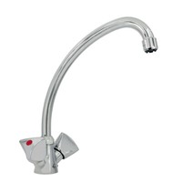 Puteus Armatur Standard In Chrom Mit Schwenkauslauf Und Kunststoff-Hauben-Gri...