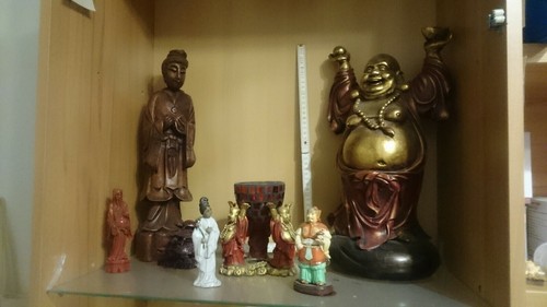 Antik porcelain Figurine Soldat fighter soldier Fengshui Samurai wellness Yoga - Bild 7 von 7