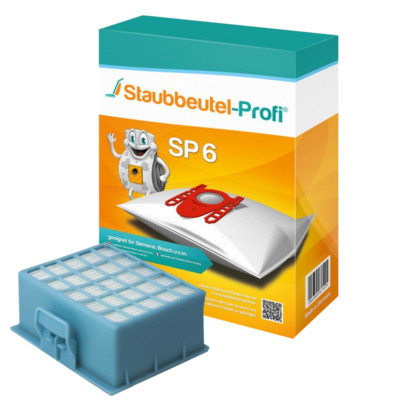 10 Staubsaugerbeutel SP6 1 Hepafilter geeig. für Bosch BGN 22128GB