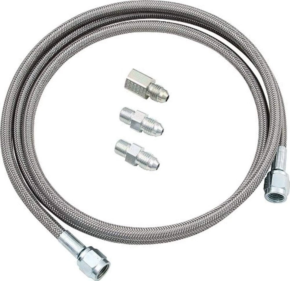 Durable 4 AN Gauge Line Kit - 72'' PTFE Braided Stainless, All Fittings Included - Image 2 of 2
