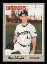 2019 Topps Heritage Baseball  #387 Brent Suter  Milwaukee Brewers V92576