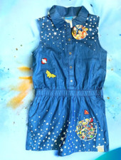 Girls Size Medium 10/12 Superhero Girls Blue Romper shorts DC Comics