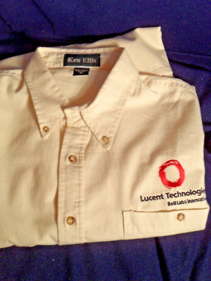 Lucent Technologies Men's Embroidered Shirt - Medium - Salesman Sample From NOS