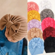 Infant Beanie Turban Hat Bow Knot Cap Newborn Baby Headband Head Wrap Headwear