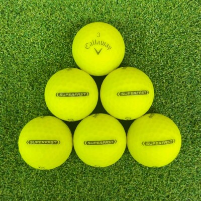 24 Callaway SuperFast Matte Yellow Golf Balls 5A Mint Condition Lot