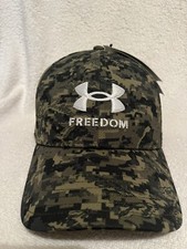 Under Armour Hat Mens Fitted UA Freedom Blitzing Embroidered Green Camo L/XL NWT