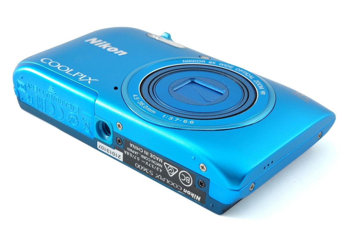 Nikon COOLPIX S3600 Blue Boxed Top MINT 20MP Compact Digital Nikon COOLPIX S3600 Blue Boxed Top MINT 20MP Compact Digital