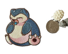 POKEMON SNORLAX CHARACTER EMBROIDERED IRON ON SEW ON PATCH FS