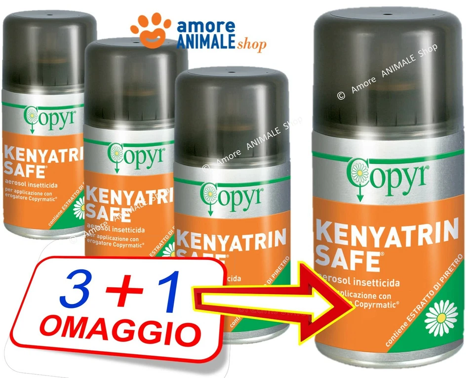 Copyr KENYATRIN SAFE Bombolette → 1 // 3+1 omaggio INSETTICIDA per Erogatore
