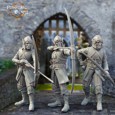 Whitecastle Archer Set | Print Goes Ever On| RPG Wargaming 3D Printed Mini MESBG