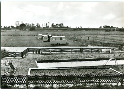 Foto-AK DELVE /DITHMARSCHEN /HENNSTEDT Campingplatz EIDERTALWohnwagen 50/60er