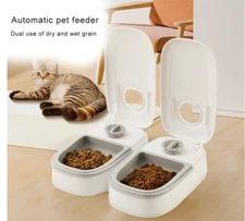 Automatic Pet Feeder Gravity Smart Food Dispenser for Cats Dogs with Timer Bowl