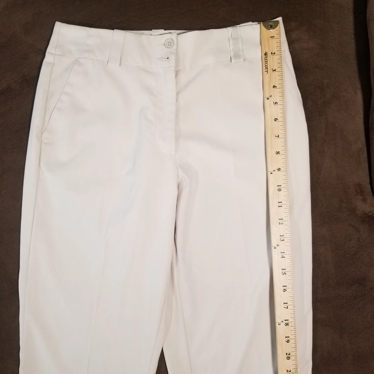 NIKE GOLF PANTS WOMENS SIZE 4 OFF WHITE / BEIGE DRI-FIT RN#56323