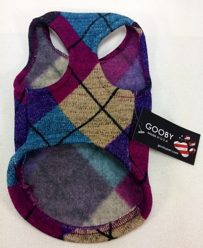 Gooby Small Breed Dog Puppy Cat Argyle Sweater or Winter Deer Hoodie XS S M L - Picture 14 of 28