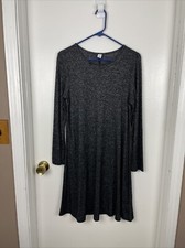 Old Navy Dress Women’s Size Small Long Sleeve Charcoal Rayon/Viscose Polyester
