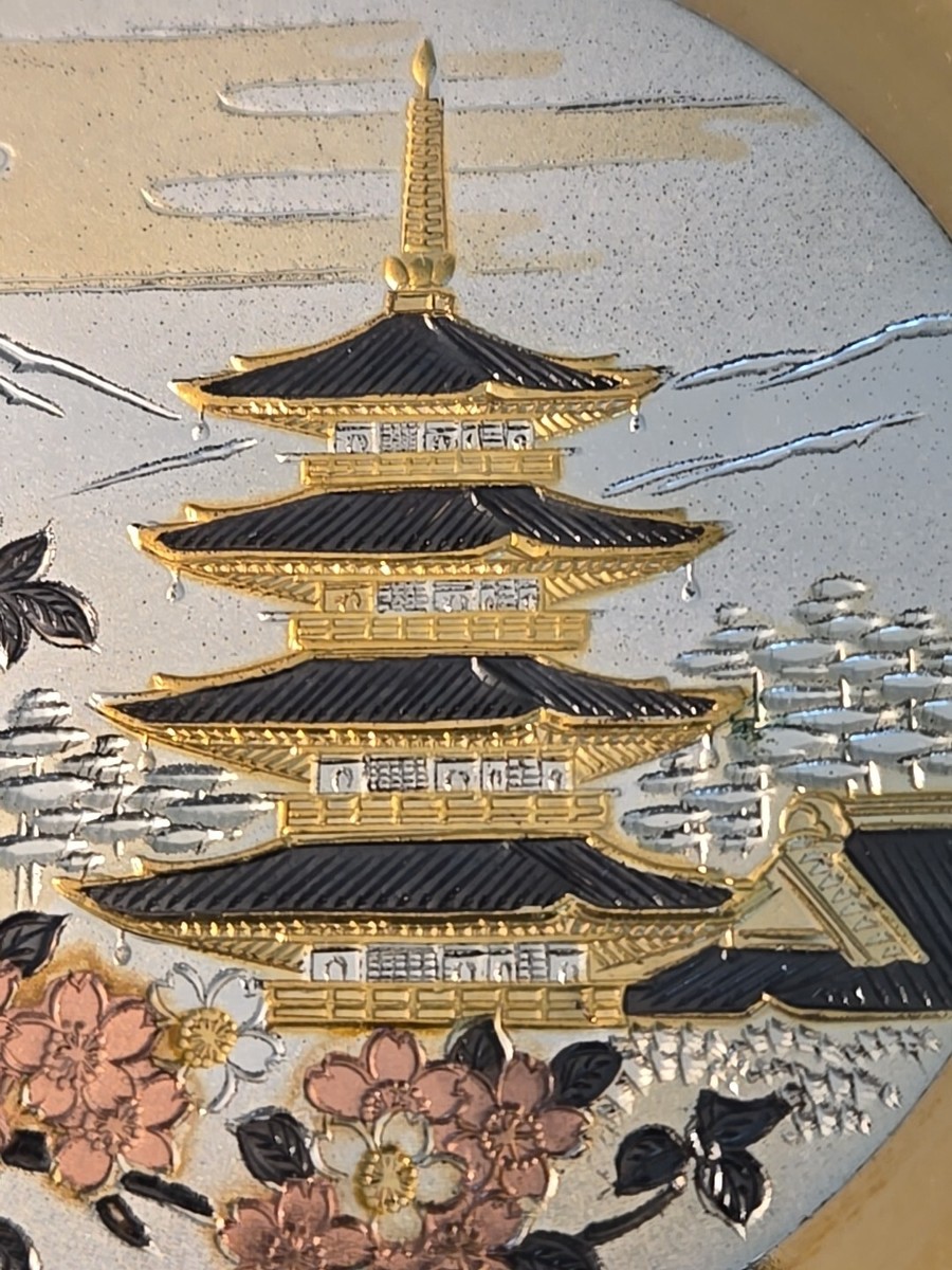 【新品】24K The art of Chokin☆希少▶鬼瓦茶托 5客 年譜付 新品】24K The art of Chokin☆希少▷鬼瓦茶托 5客 年譜付 The