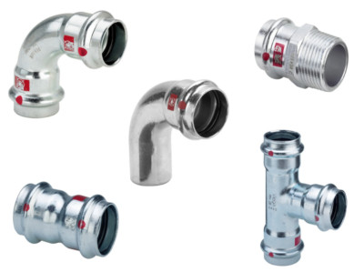 Viega Prestabo C-Stahl Aktionspaket 15 + 22 mm, 100 teilig
