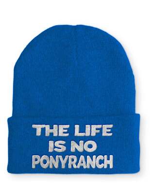 The Life is no Ponyranch Beanie Statement Mütze mit Spruch