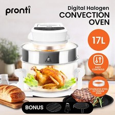 Pronti 17L 1400W Digital Family Turbo Convection Oven Broiler Cooker - White