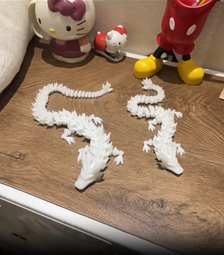 3D Printed Crystal Gem Dragon Model Flexible Decoration - Picture 2 of 17